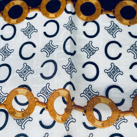Vintage Celine Cotton Scarf - Picture 5 of 14
